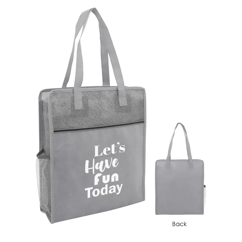 Basics Heathered Tote Bag – Neutral Tone Eco Carrier 1