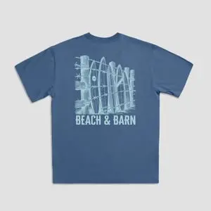 Beach & Barn Barbs And Boards Graphic T-Shirt – Coastal-Inspired Casual Tee | Bhi 1