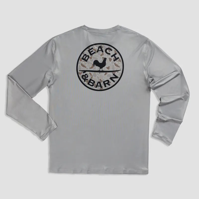 Beach & Barn Camo Emblem Sunshelter – Light Grey Uv-Protective Hoodie 1
