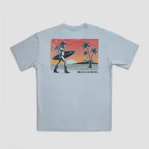Beach & Barn Sun Country Surf Graphic Tee – Chambray 1