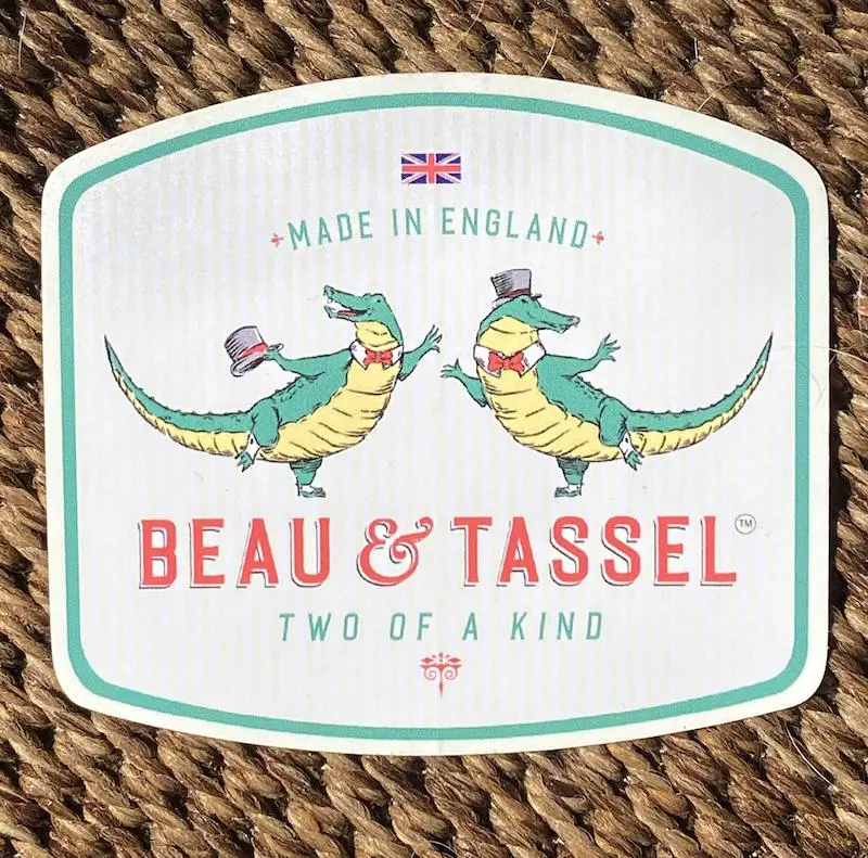 Beau & Tassel Cream Pinstripe Sticker 1