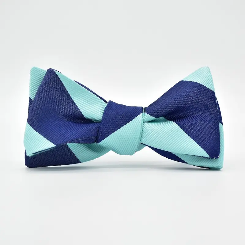 Benthaven Mint And Navy Bow Tie 1