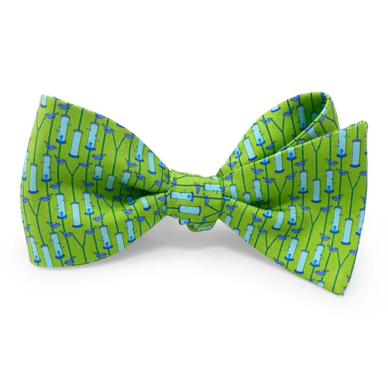 Bird Feeder Design Hair Bow In Green 1