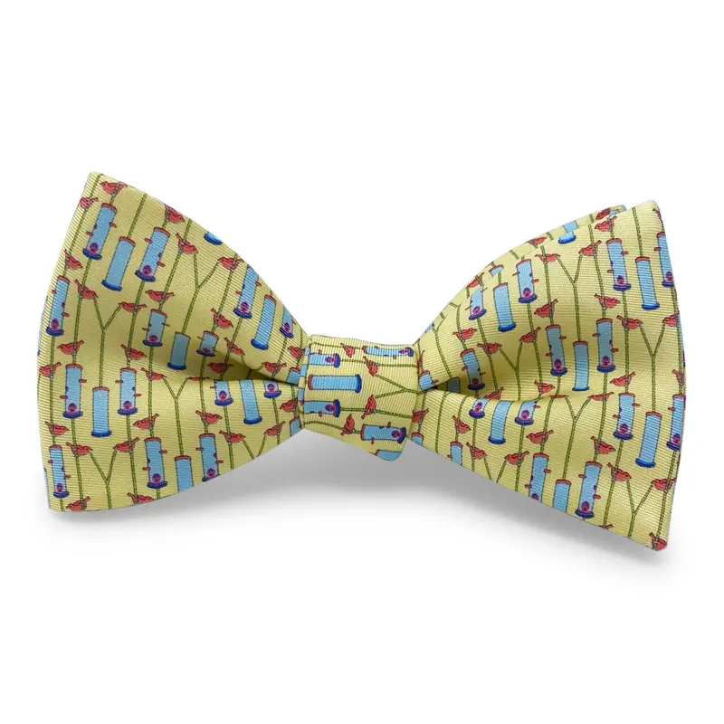 Bird Feeder Yellow Bow Tie 1