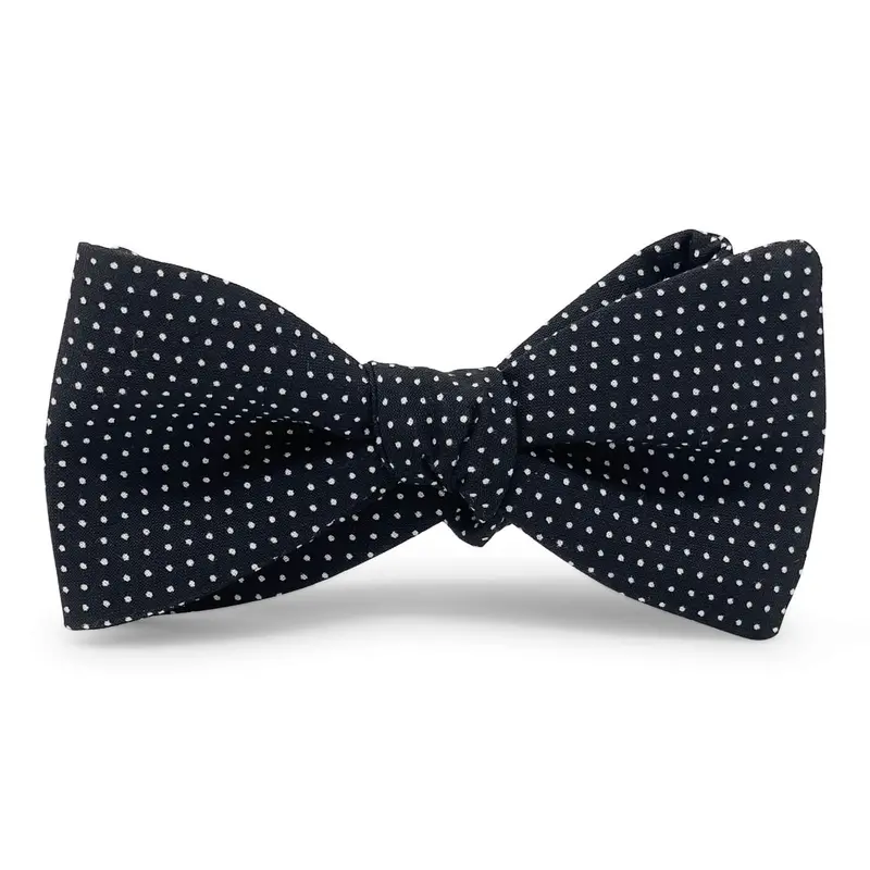 Black And White Bow Tie – Pinpoint Carolina Cotton Fabric 1