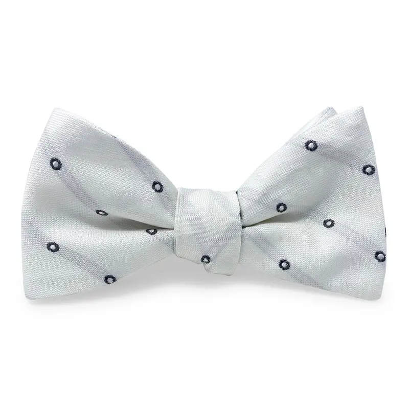 Black And White Circle Formal Bow Tie For Men 1