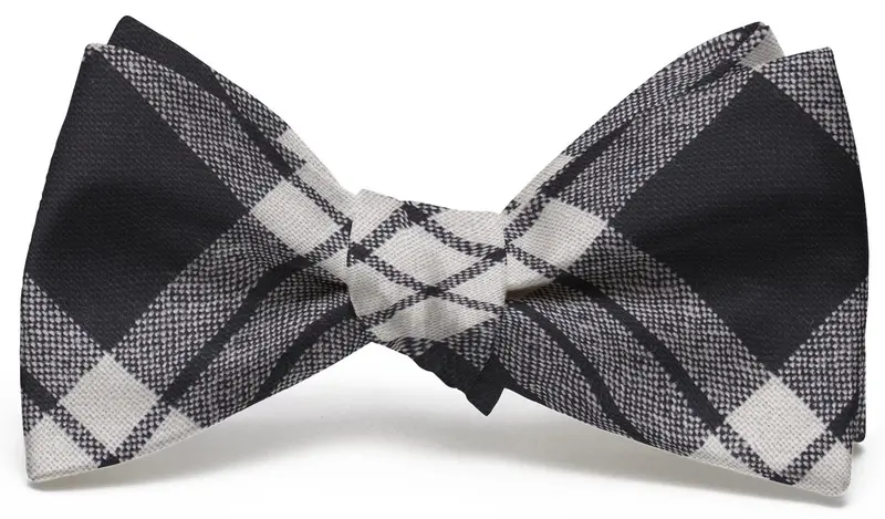 Black-And-White Macfarlane Geometric Bow Tie 1