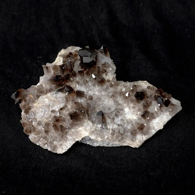 Black Enhanced Smokey Quartz Cluster – Cleansing Crystal Specimen 1