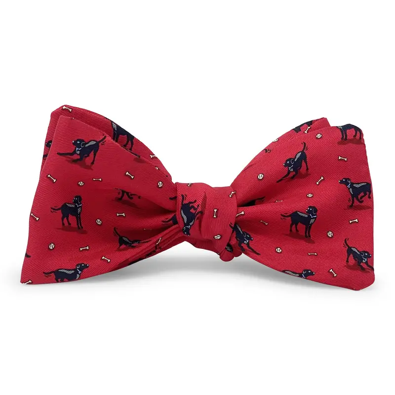 Black Lab Heaven Red Bow Tie 1