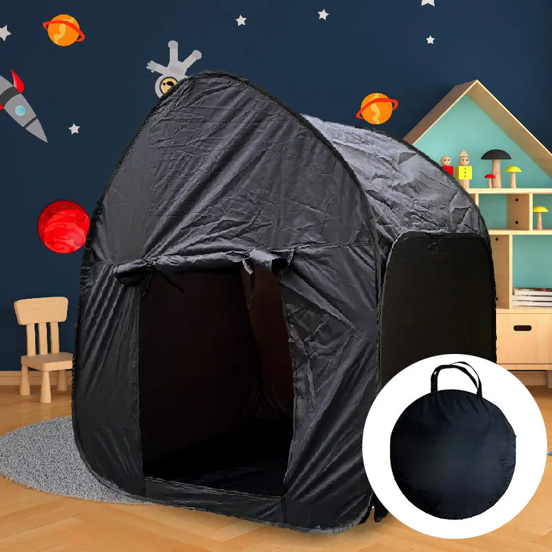 Black Sensory Pop-Up Tent With Portable Carry Case 1