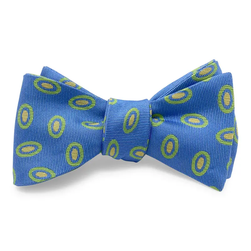 Blue Ampthill Pattern Hair Bow 1