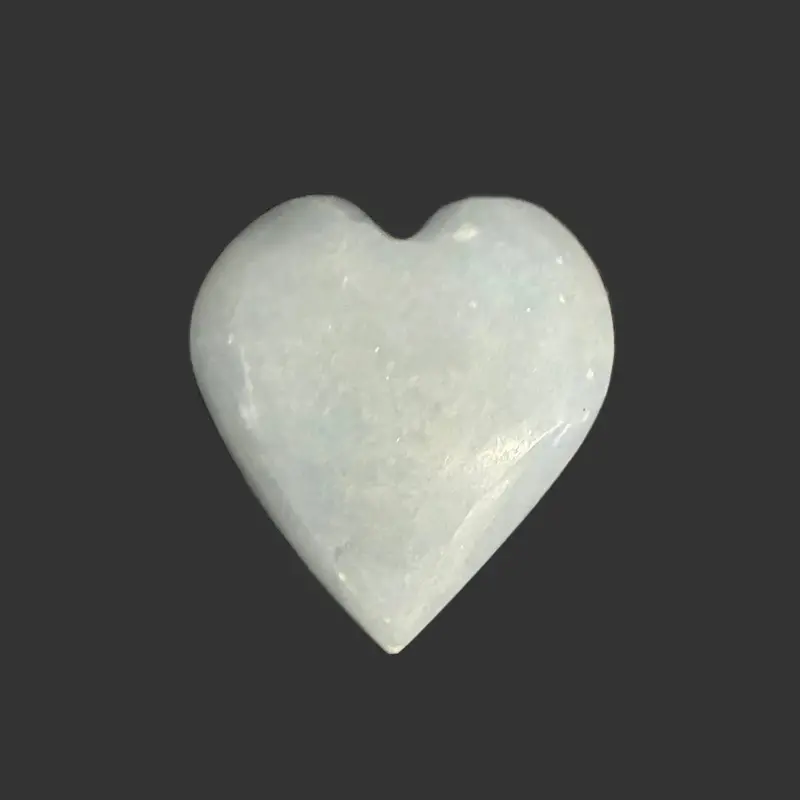 Blue Angelite Heart – Smooth Polished Mineral Specimen 1