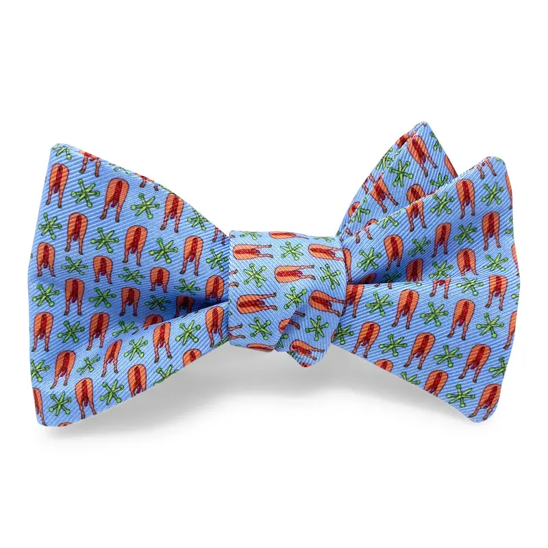 Blue Bow Jack Ass Print Sandals 1
