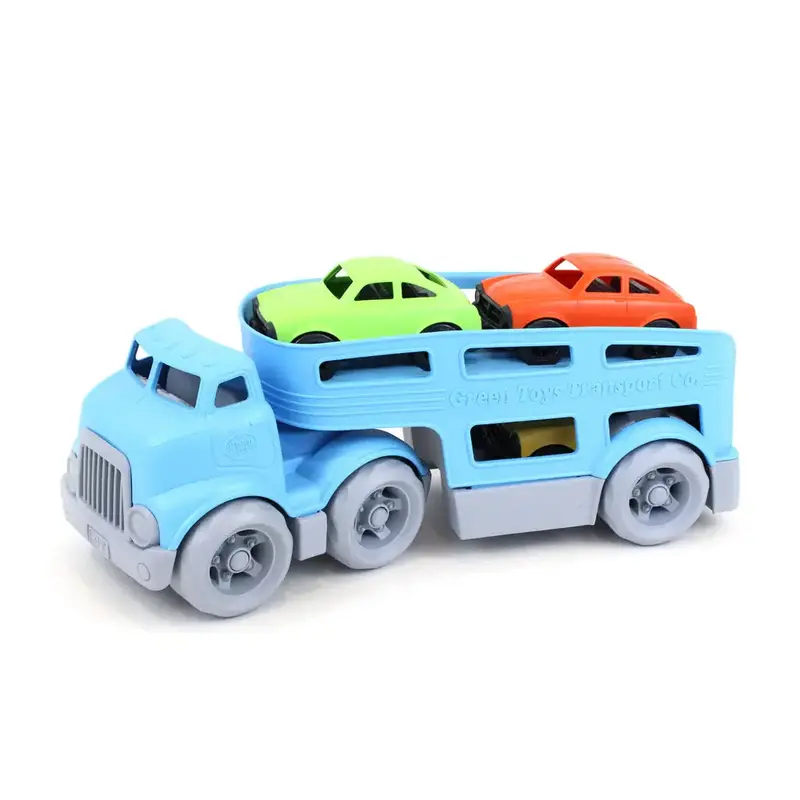 Blue Car Carrier Playset – Eco-Friendly Toy Vehicle 1
