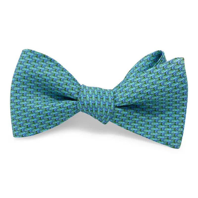 Blue Fish Wish Pattern Bow Tie 1