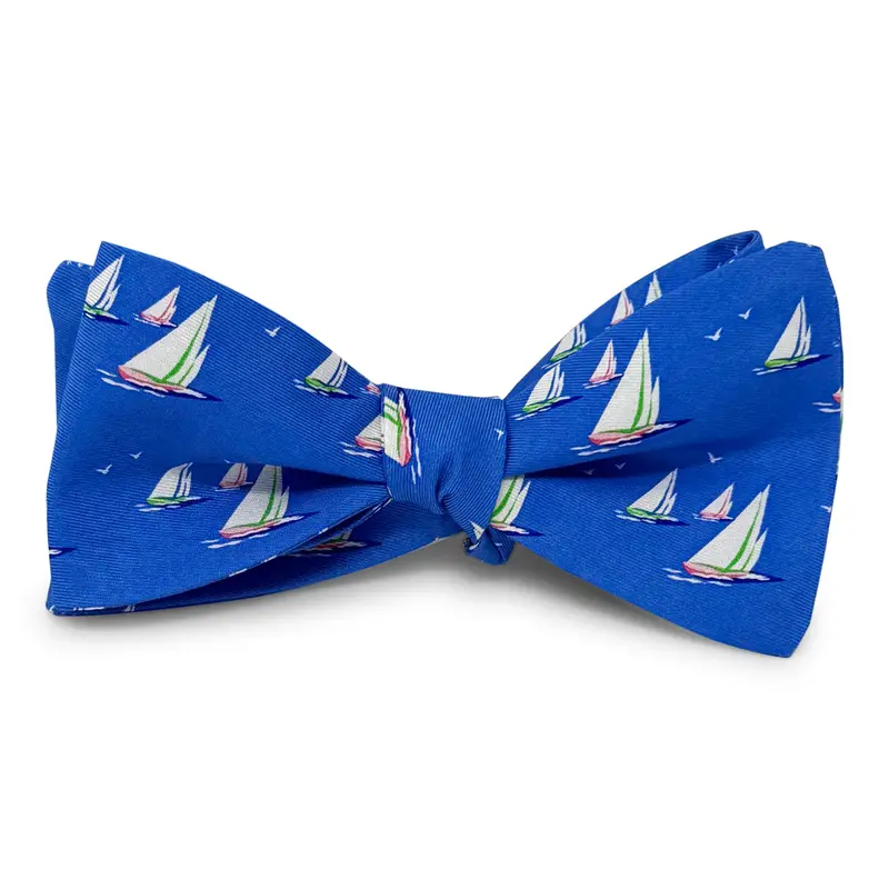 Blue Nautical Sail Away Bow Tie 1