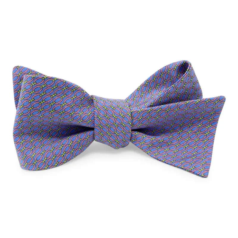 Blue Oval Links Bow Pattern 1