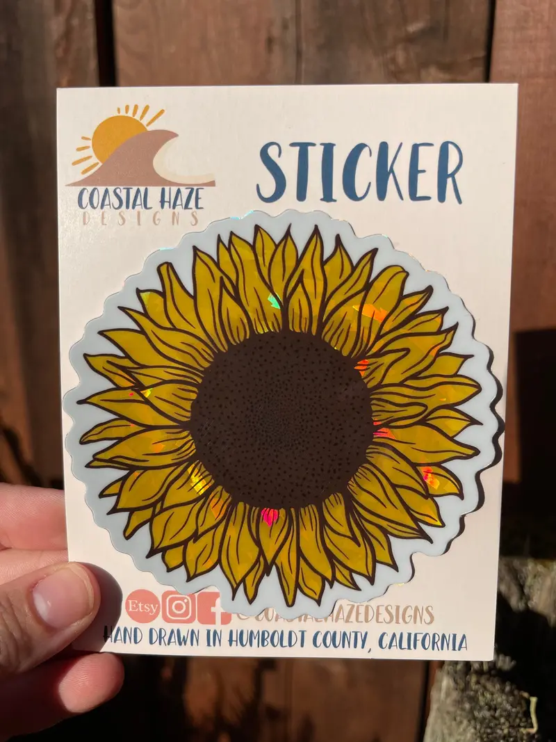 Botanical Sunflower Decal 1