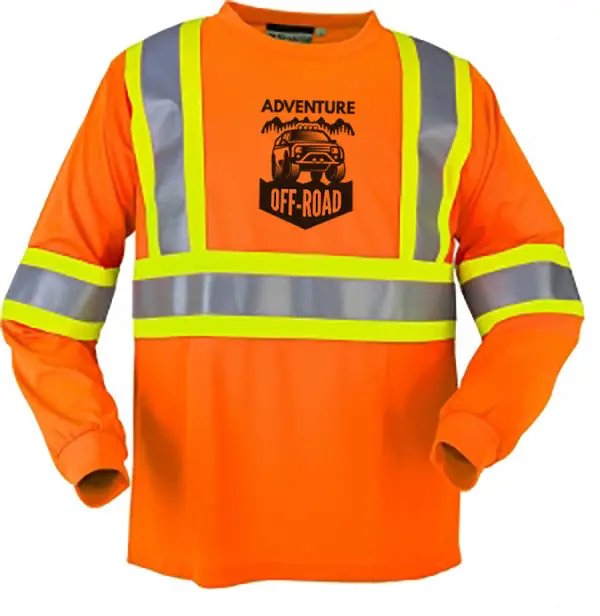 Breathable Hi-Vis Performance Tee – Long Sleeve Work Shirt 1