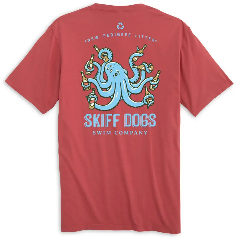 Brick Pocket T-Shirt – 'Open Bar Octopus' Design 1