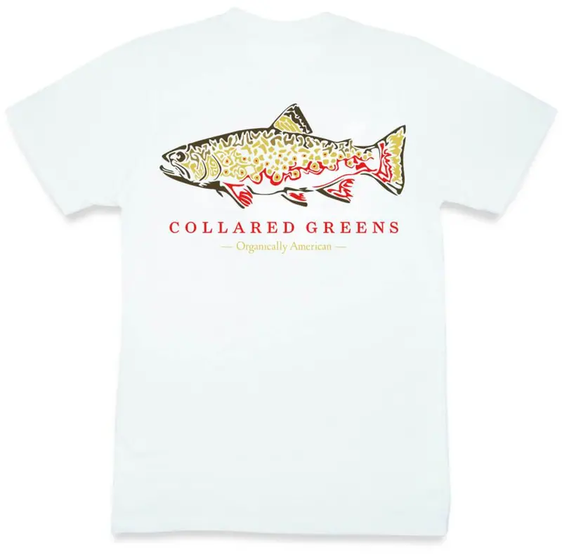Brook Trout White Casual T-Shirt 1