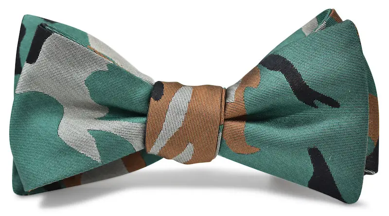 Brown And Green Camo Bow Tie 1