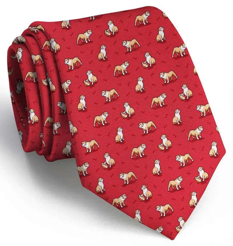 Bulldog Bonanza Red Boys' Necktie 1