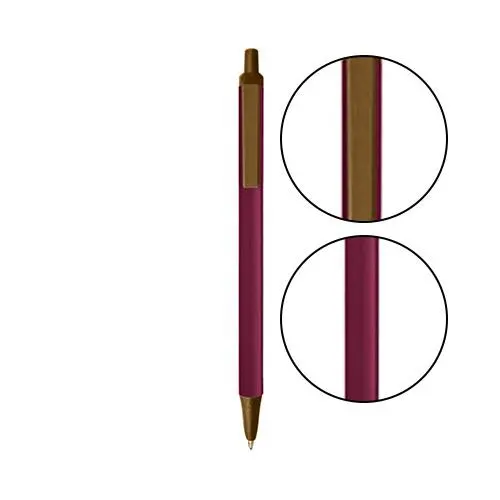 Burgundy Bic Clic Stic Retractable Ballpoint Pen 1