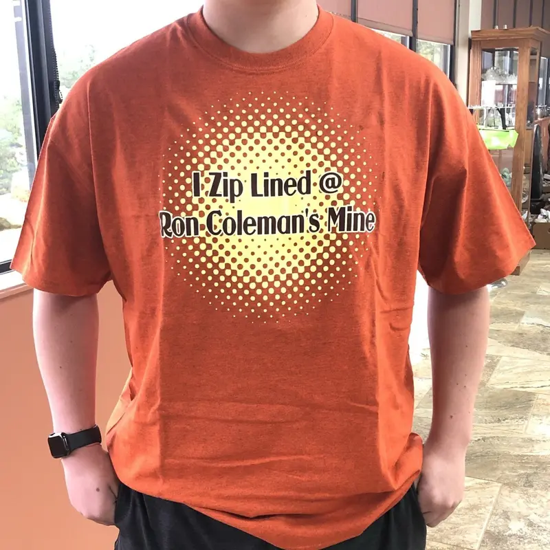 Burnt Orange Zip-Lined Short-Sleeve T-Shirt – Lightweight Cotton 1