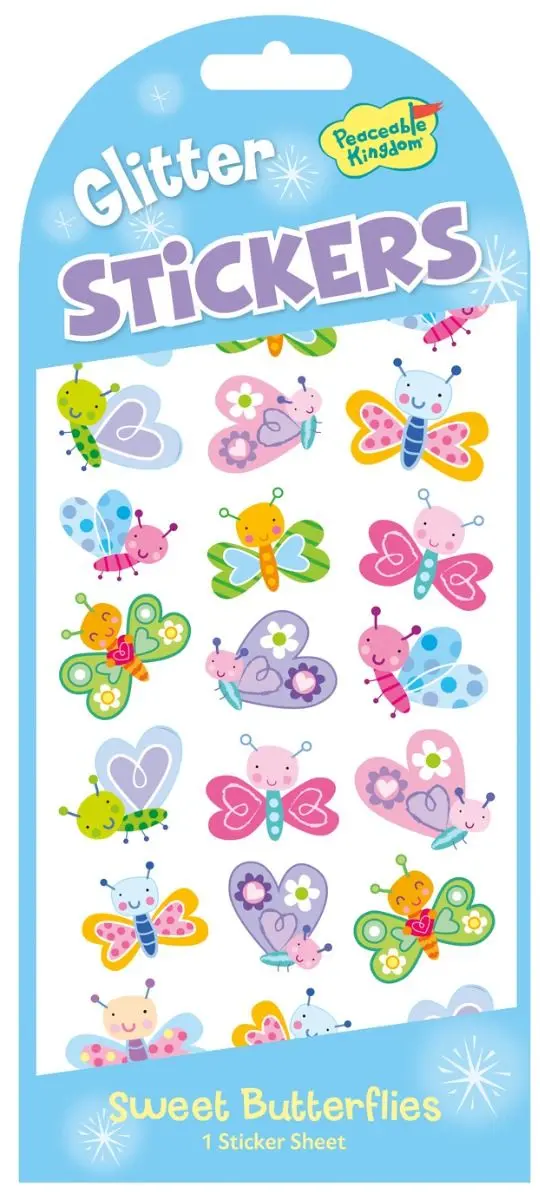 Butterfly Glitter Sticker Collection – Iridescent Nature-Inspired Decals 1