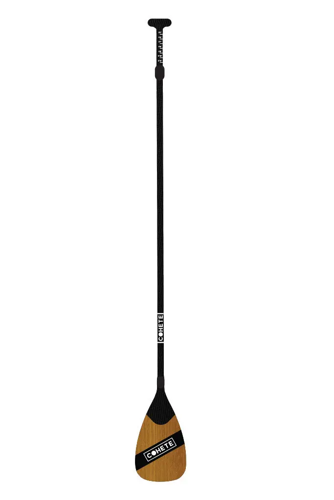 Carbon-Fiber Adjustable Sup Paddle With Wooden Shaft 1