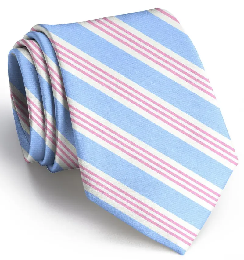Carolina And Pink Homestead Boys Tie – Soft Contrast Youth Formal Tie 1