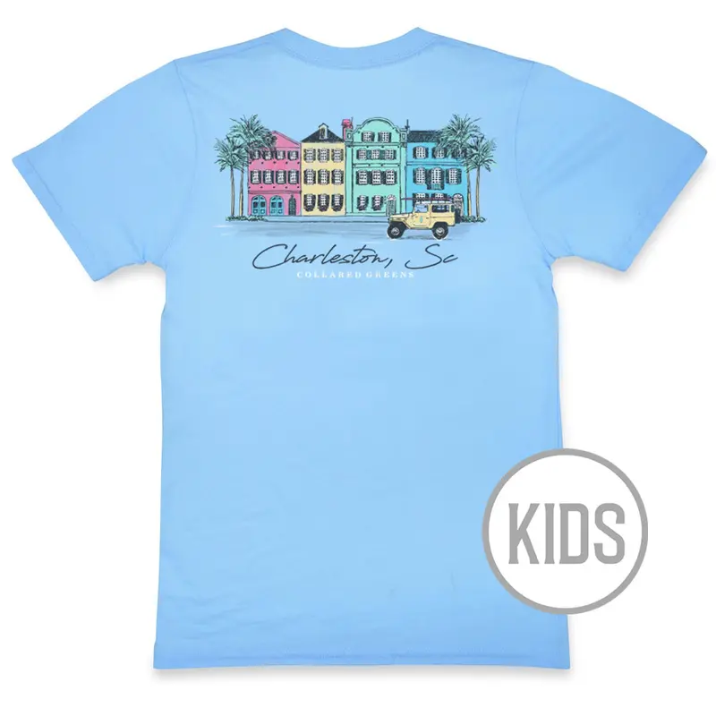 Carolina Kids' T-Shirt – 'Rainbow Row' Design 1