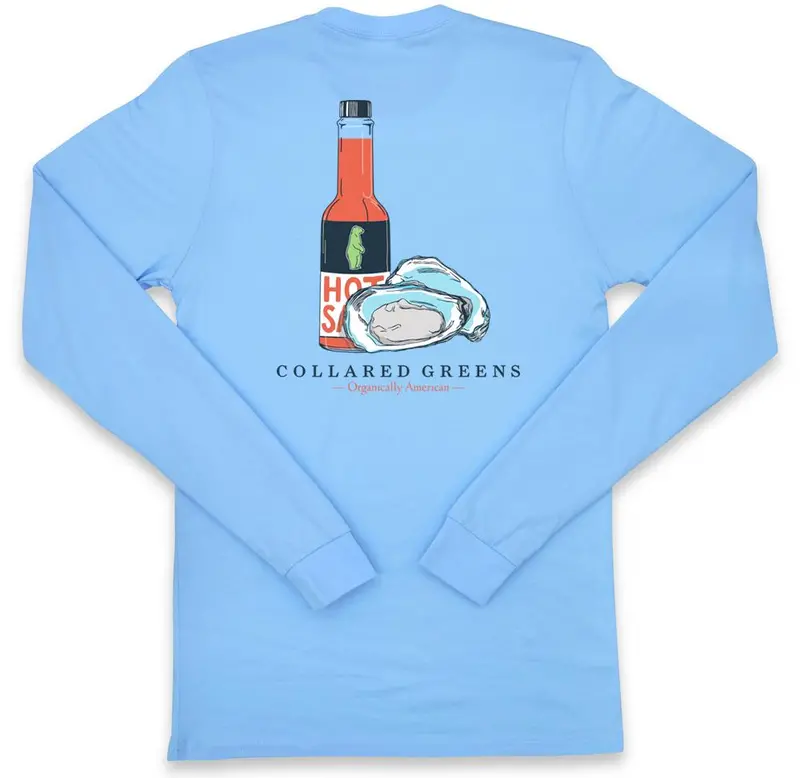 Carolina Oysters & Hot Sauce Long Sleeve Tee 1