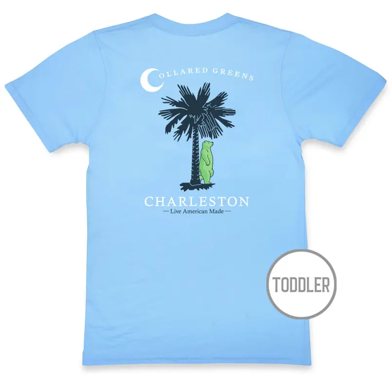 Carolina-Themed Toddler T-Shirt With Palmetto Bear Illustration 1