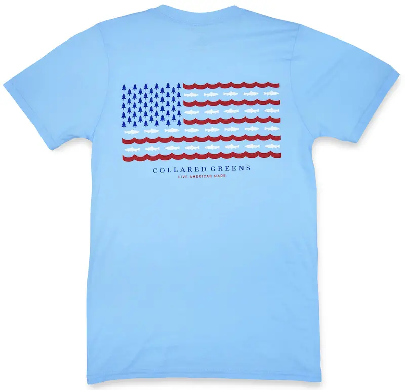 Carolina Trout Flag Design T-Shirt 1