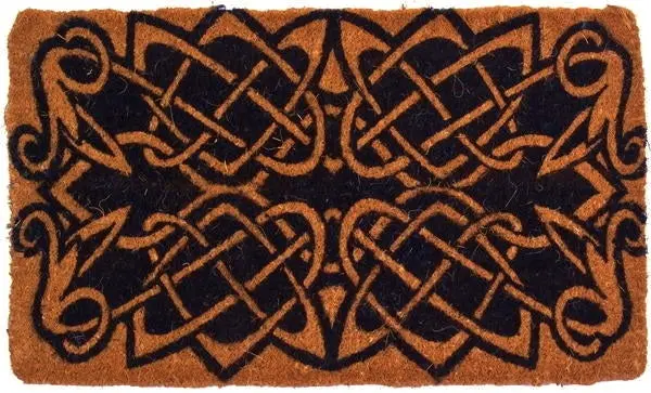 Celtic Knot Motif Handwoven Coco Doormat 1