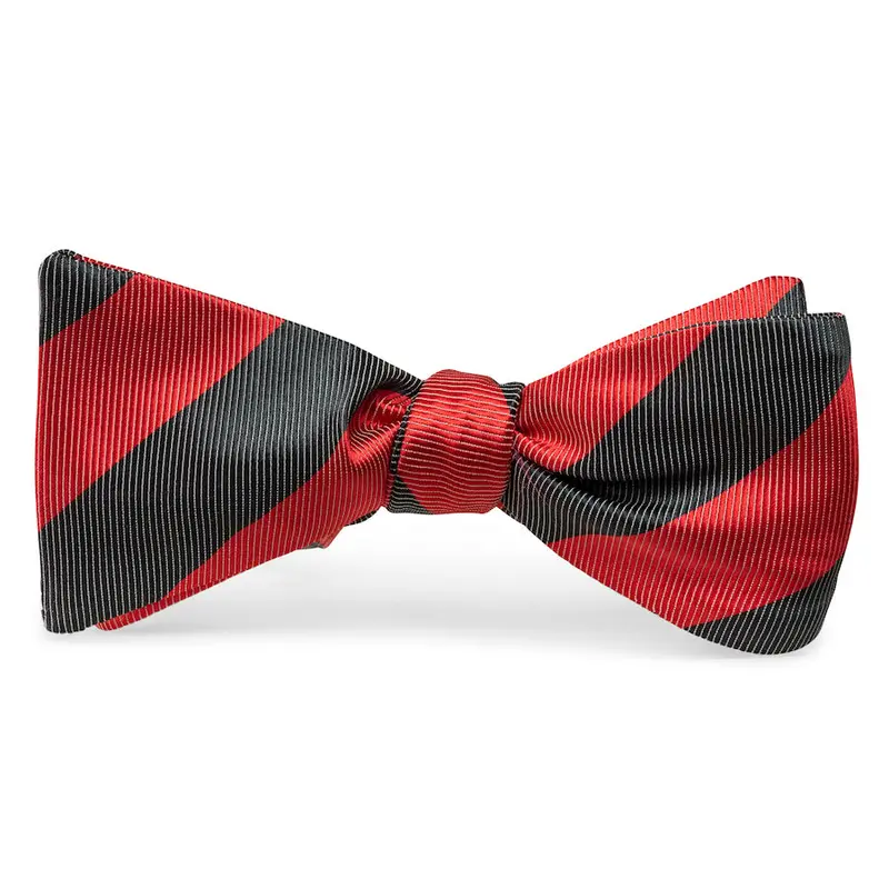 Chester Red And Gray Bow Tie 1