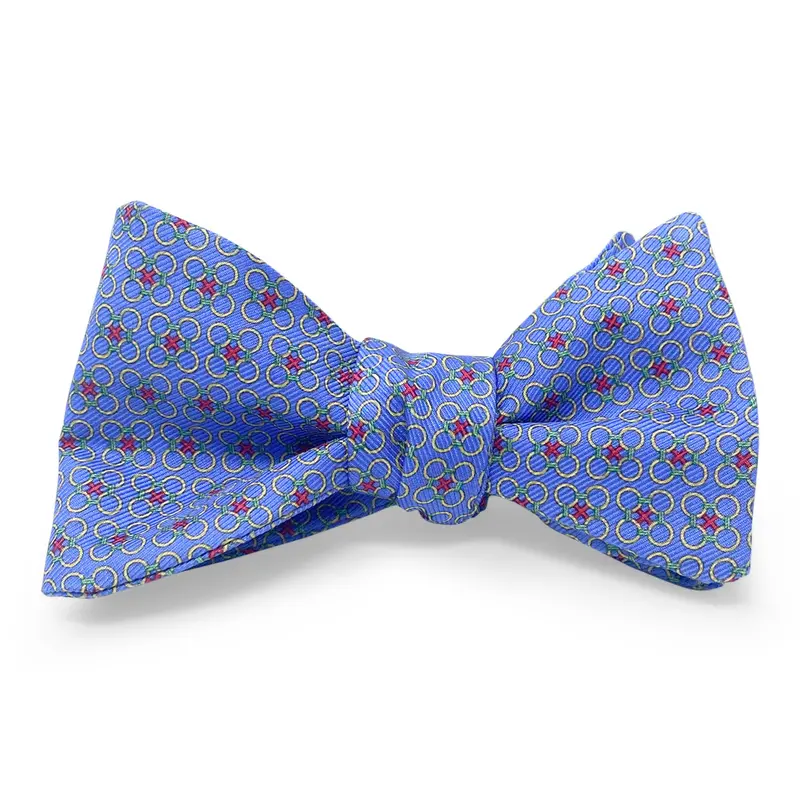 Circle Cross Blue Bow Tie 1