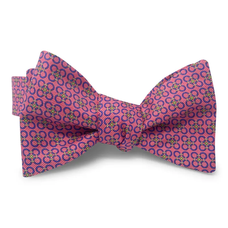 Circle Cross Pink Bow Tie 1