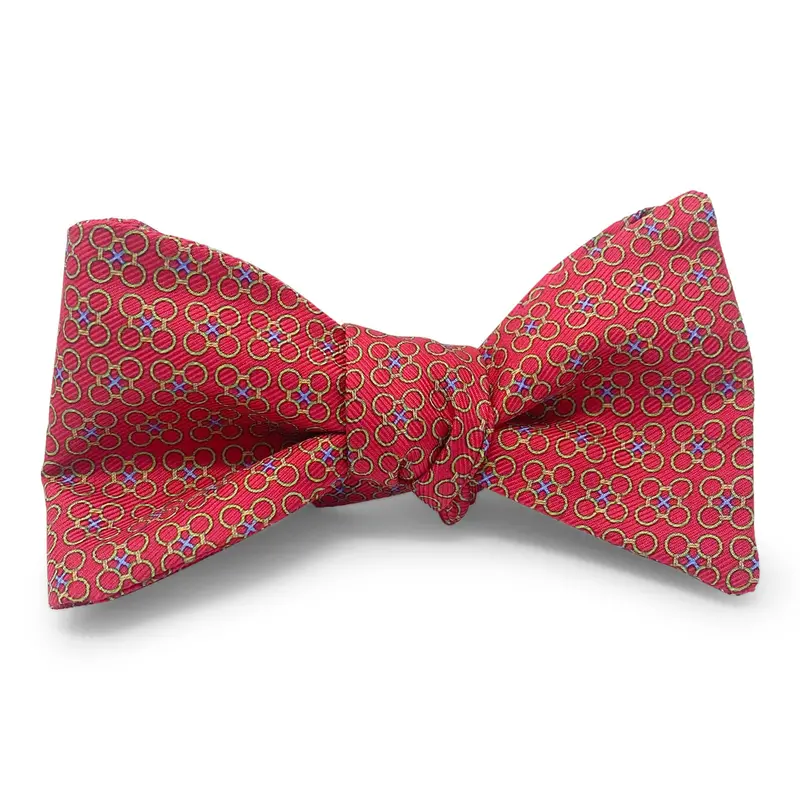 Circle Cross Red Bow Tie 1