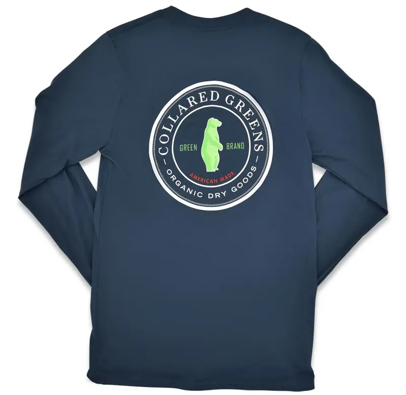 Circle Logo Adult T-Shirt – Steel Blue Long Sleeve 1