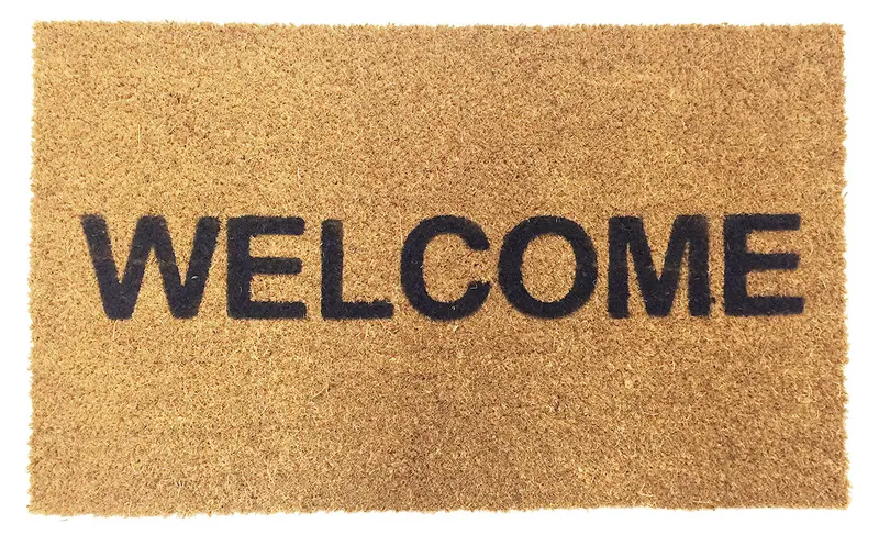 Classic 'Welcome' Vinyl-Coir Doormat 1