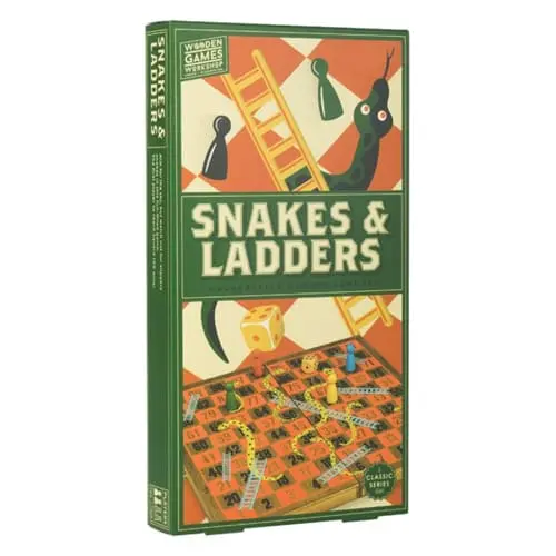 Classic Wooden Snakes And Ladders Board Game 1