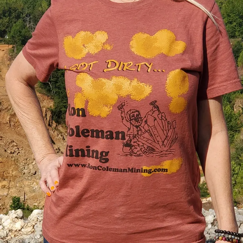 Clay-Colored 'I Got Dirty' T-Shirt – Ron Coleman Mining Tee 1