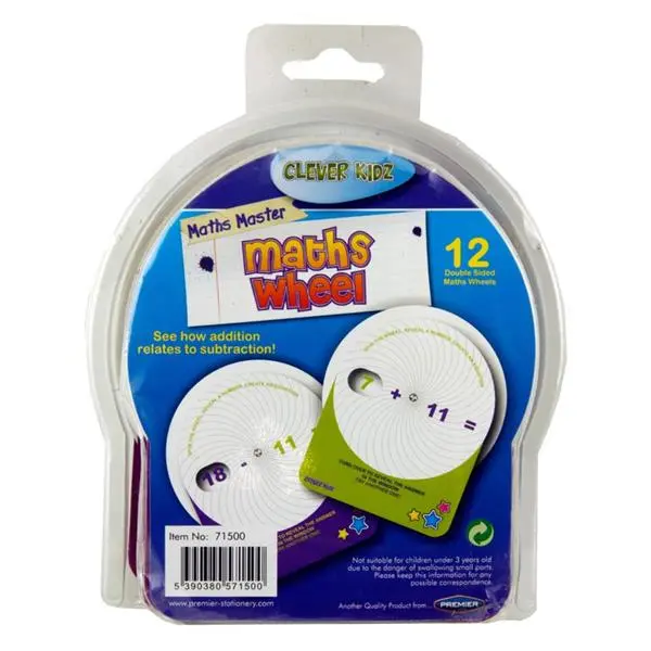 Clever Kidz Maths Wheel Pack – Addition & Subtraction Practice Tool 1