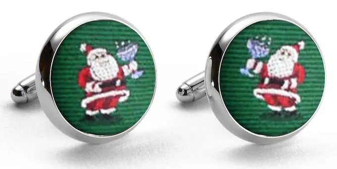 Cocktail Kringle Green Cufflinks 1