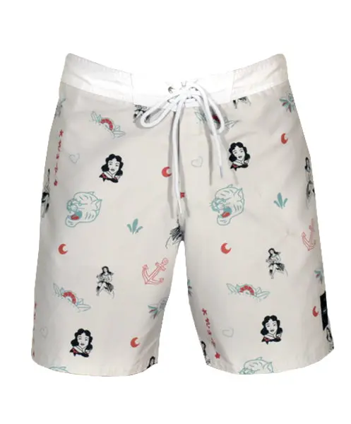 Cohete Old Skool 17" Cream Boardshorts 1