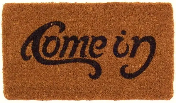 'Come In / Go Away' Ambigram Reversible Doormat 1
