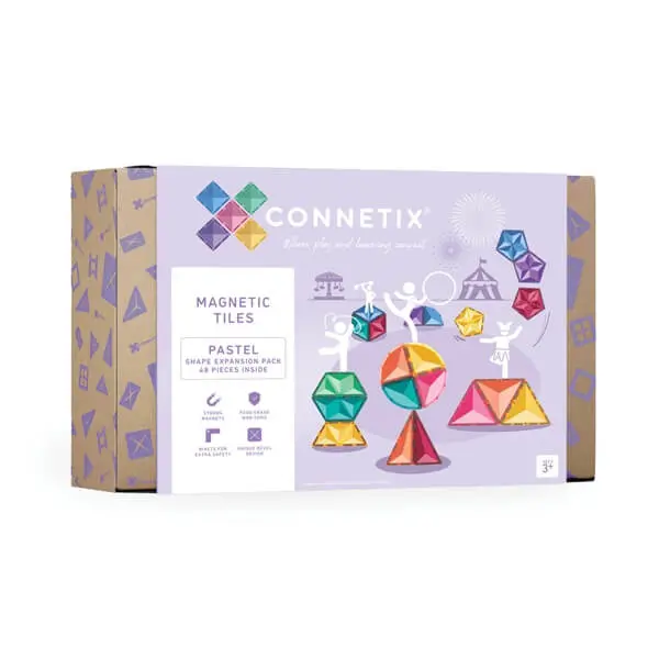 Connetix Pastel Shape Expansion Pack – 48-Piece Creative Set 1